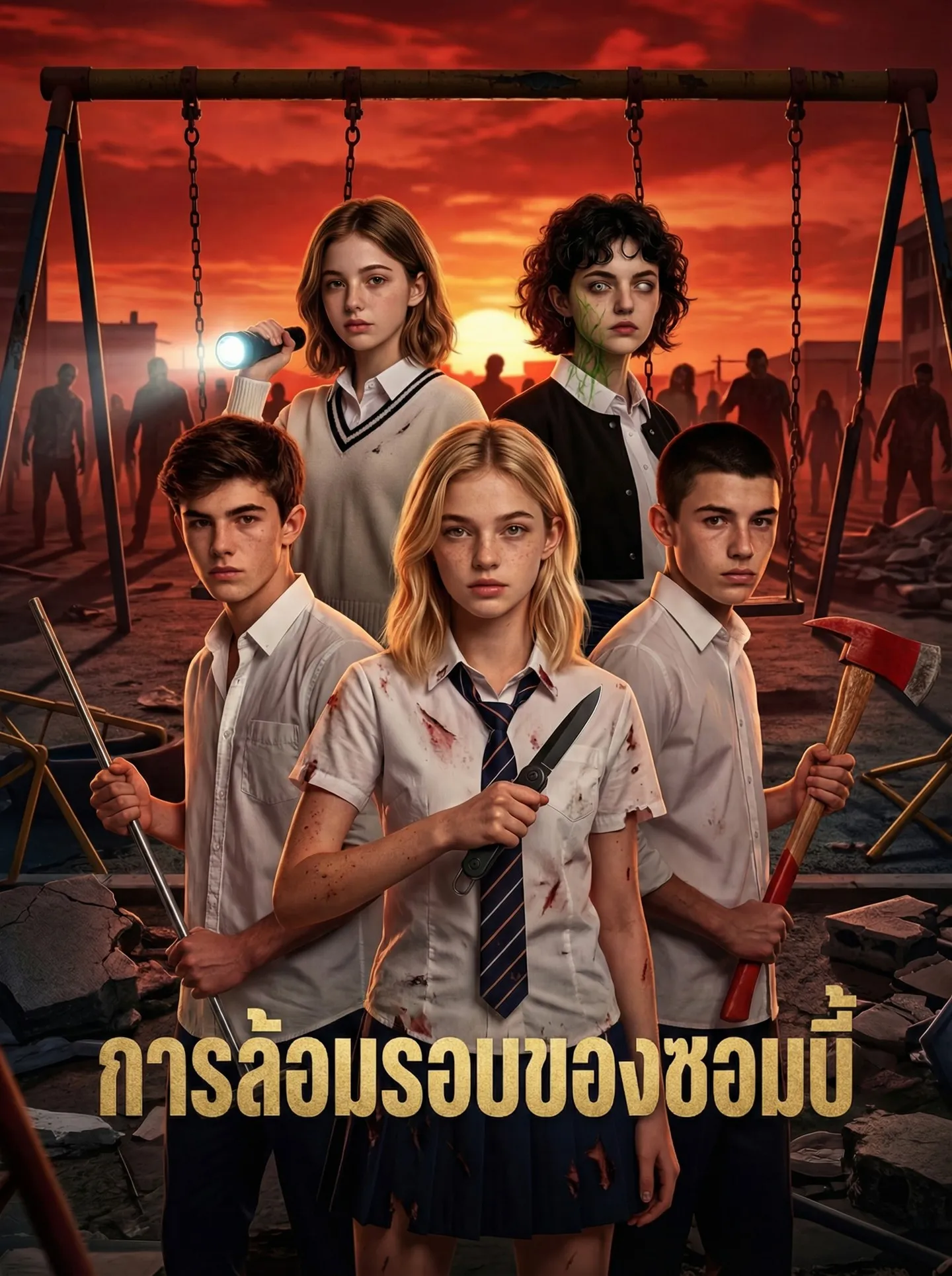 ซีรีส์แนวตั้ง การล้อมรอบของซอมบี้ ซับไทย ครบทุกตอน คมชัด HD