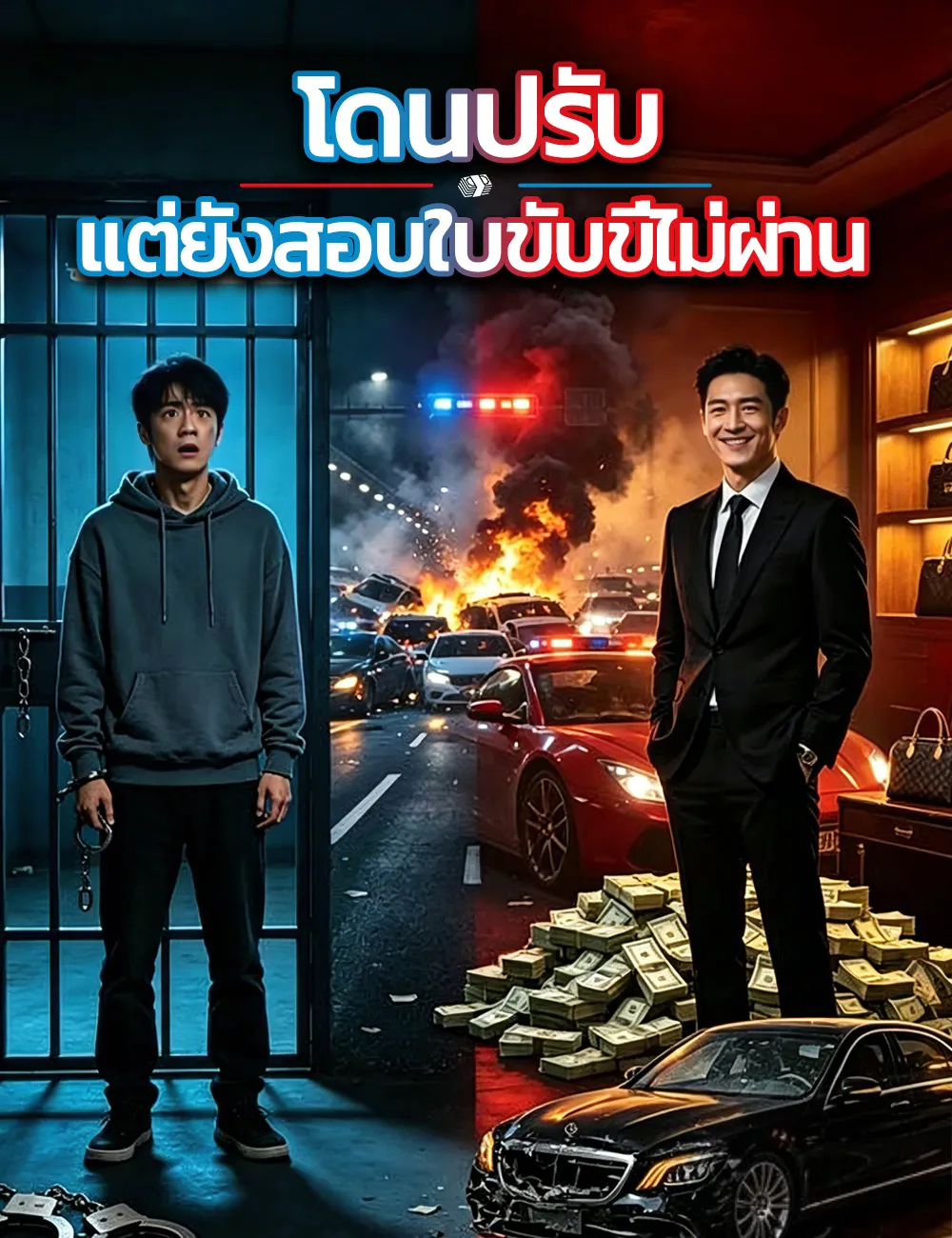 ซีรีส์แนวตั้ง โดนปรับ  แต่ยังสอบใบขับขี่ไม่ผ่าน ซับไทย ครบทุกตอน ดูฟรี HD
