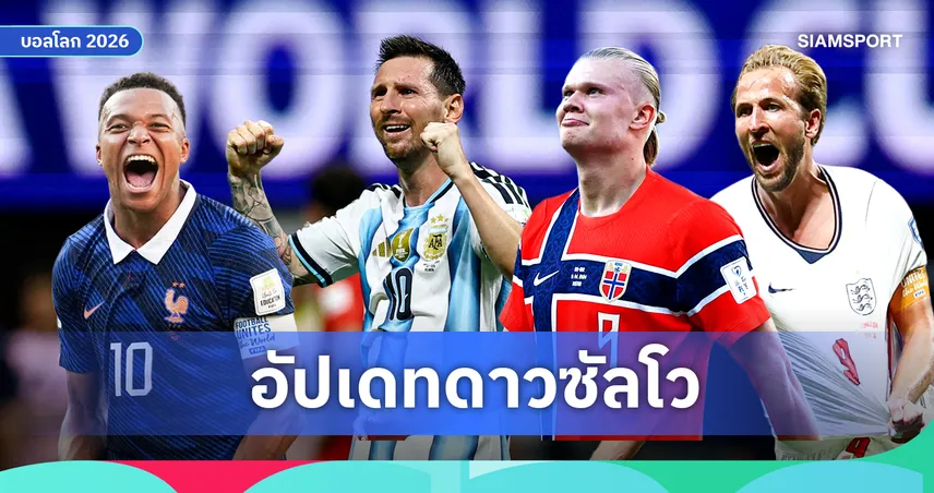 ดาวซัลโวฟุตบอลโลก 2026: เมสซี่ หนี ฮาลันด์-เอ็มบัปเป้, เคน ไล่บี้ติด